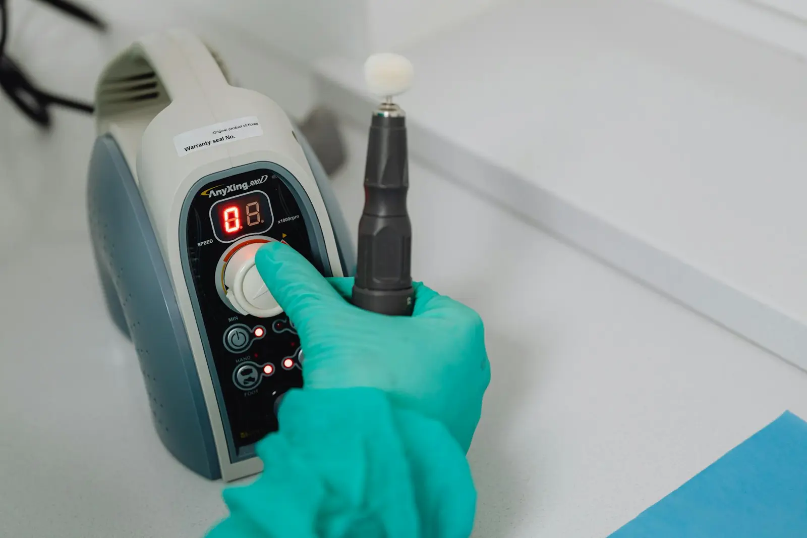 A Patterson Dental BC technician servicing dental equipment